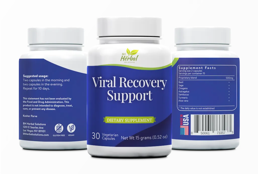 Viral Recovery Support three bottles