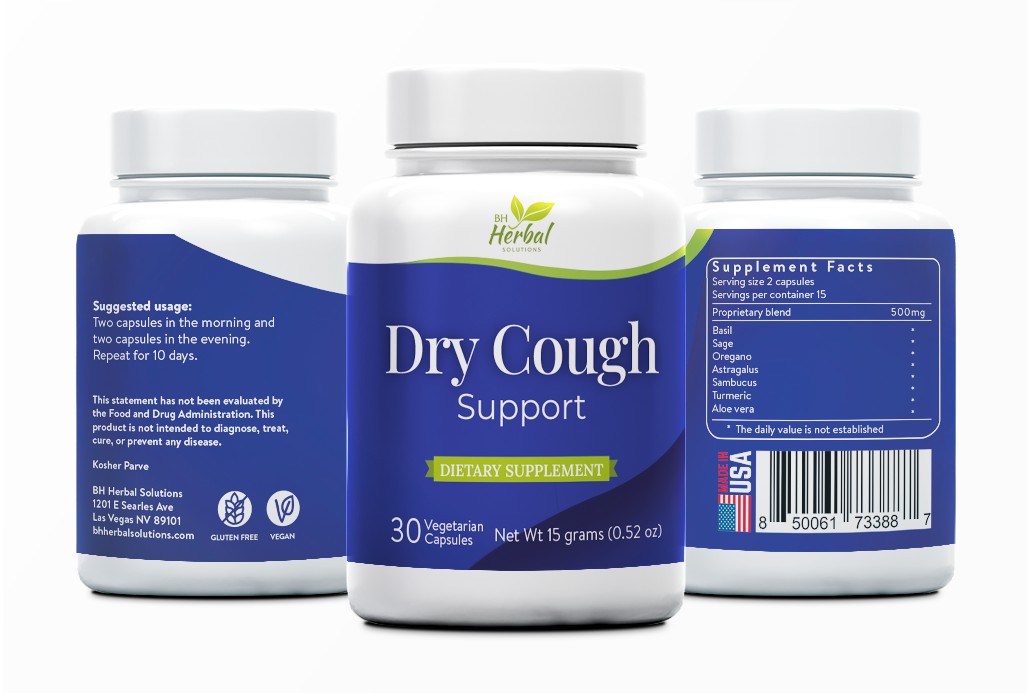 Dry Cough Support three bottles