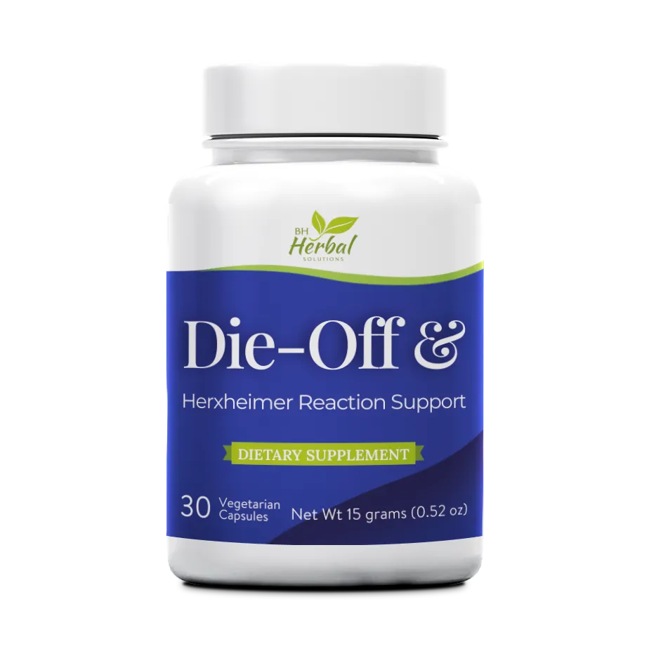 Die-Off & Herxheimer Reaction Support herbal supplement bottle
